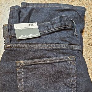 Eddie Bauer Men's Straight Jeans - Deep Indigo